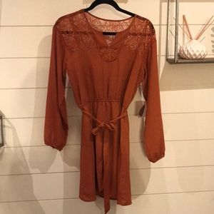NWT Forever 21 Contemporary Rust Lace Dress - XS